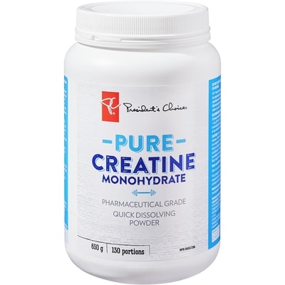 President's Choice Pure Creatine Monohydrate 650 g, $10.61/100g