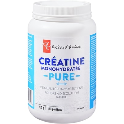 le Choix du Président Créatine monohydratée pure 650 g, 10,61 $/100g