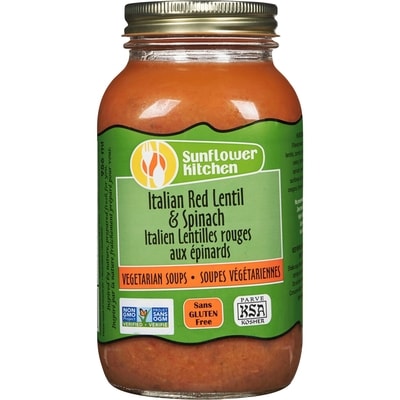 Sunflower Vegetarian Soups Italian Red Lentil & Spinach 956 ml, $0.78/100ml