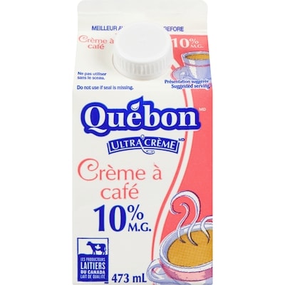 QUÉBON Crème à café 10% (473 mL) 473 ml, 0,59 $/100ml