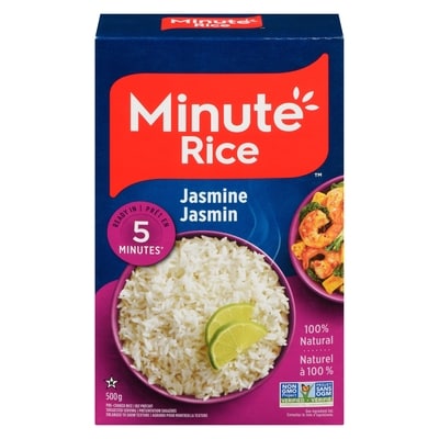 Minute Rice Jasmine 500 g, $1.00/100g