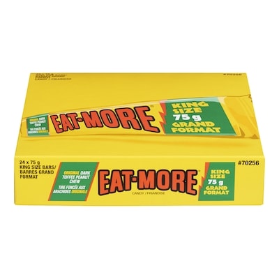 Hershey's Eat-More, King Size  24x75.0 g, $2.50/100g