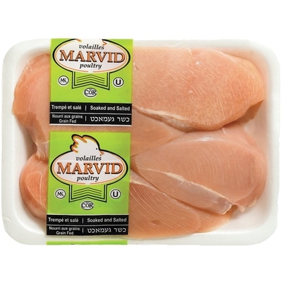Marvid Poultry Kosher Chicken Breasts, Boneless, Skinless, Frozen $21.87/1kg $9.92/1lb