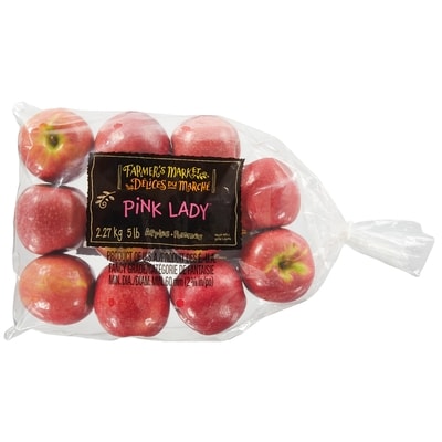 Farmer's Market Pink Lady Apples, 5 lb Bag 2.27 kg, $0.42/100g