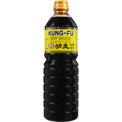 Kung Fu Sauce soya 1 l, 0,60 $/100ml