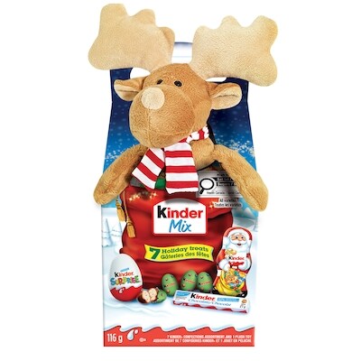 Kinder MIX Holidays Variety Pack with Surprise Plush Toy and 7 Additional Holiday Chocolate Treats (Plush Toys Vary) 116 g, $12.92/100g
