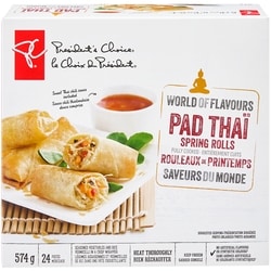 President's Choice World of Flavours Pad Thai Spring Rolls 574 g, $1.57/100g