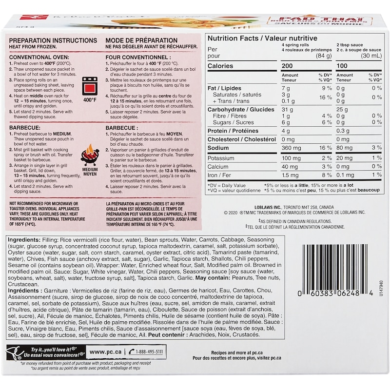 World of Flavours Pad Thai Spring Rolls