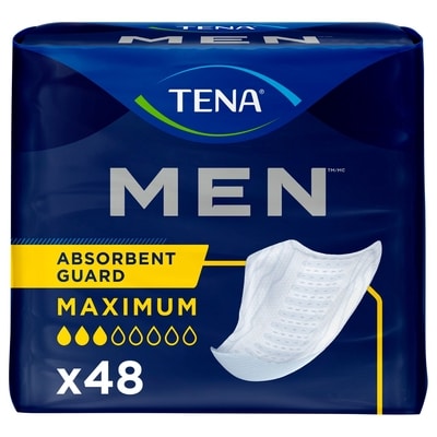 TENA Men Coquilles absorbantes contre l’incontinence pour hommes, absorption de nuit, 48 unites 48 ea, 0,44 $/1ch