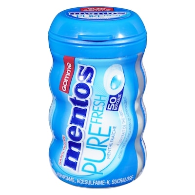 Mentos Gomme haleine fraîche à la menthe 50 ea, 0,11 $/1ch