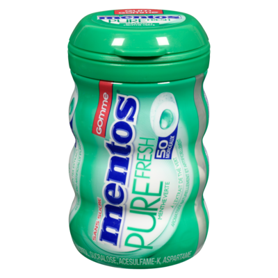 Mentos Gomme haleine fraîche à la menthe verte 50 ea, 0,10 $/1ch