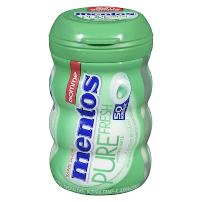 Mentos Gomme haleine fraîche à la menthe verte 50 ea, 0,11 $/1ch