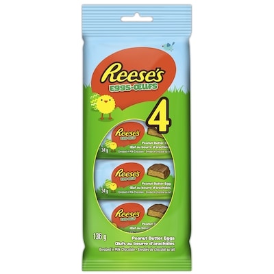 Reese’s Emballage multiple d'œufs de pâques au chocolat au lait et au beurre d'arachides 136 g, 4,41 $/100g