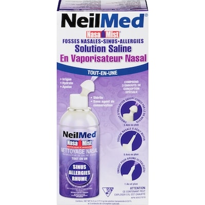 NeilMed Solution saline en vaporisateur nasal tout-en-un 177 ml, 7,06 $/100ml