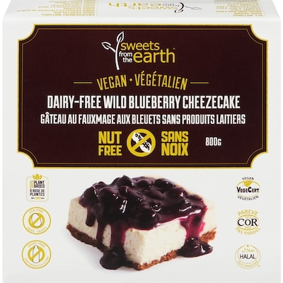 Sweets From The Earth Dairy Free Wild Blueberry Cheesecake, Nut Free 800 g, $2.00/100g