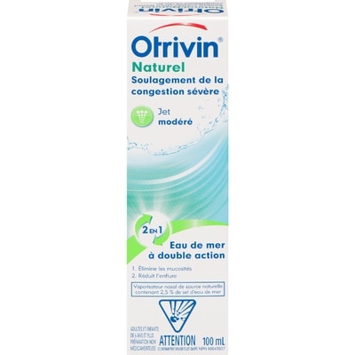 Otrivin Soulagement de la congestion sévère avec eau de mer, maxi-jet 100 ml, 18,99 $/100ml