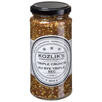 Glen Echo Moutarde canadienne Kozlik’s au rye triple sec 250 ml, 3,00 $/100ml