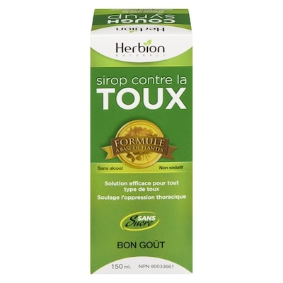 Herbion Sirop contre la toux entièrement naturel Herbion 150 ml, 7,33 $/100ml