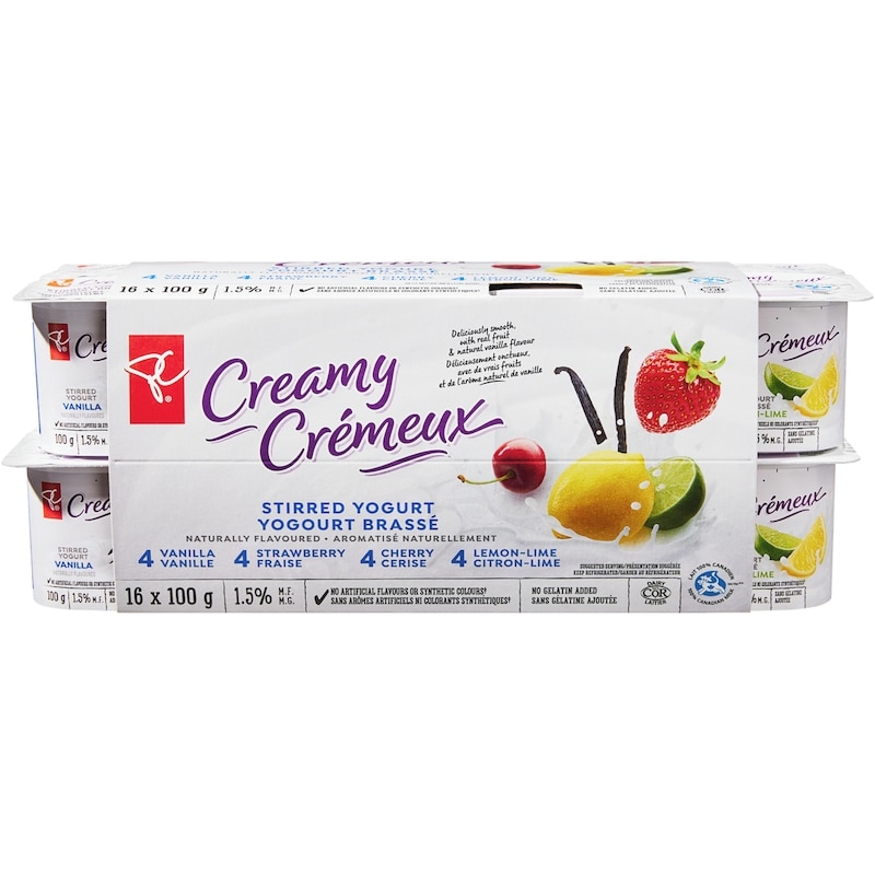 President's Choice Creamy Naturally Flavoured Stirred Yogurt Cups