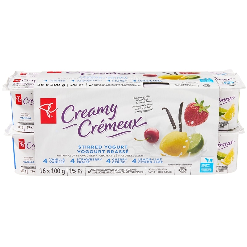 President's Choice Creamy Naturally Flavoured Stirred Yogurt Cups