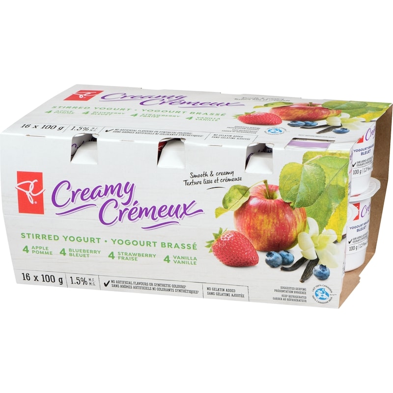 Creamy Naturally Flavoured Stirred Yogurt Cups - Vanilla, Strawberry, Cherry, Lemon-Lime