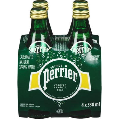 Perrier Eau de source naturelle gazéifiée l'original paquet de 4 4x330.0 ml, 0,44 $/100ml