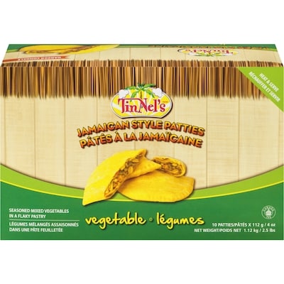 Tinnel’s Pâtés jamaïcains, légumes 1.12 kg, 1,16 $/100g
