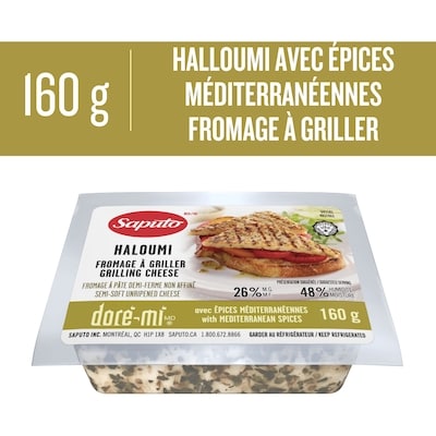Saputo Fromage Haloumi avec épices méditerranéennes Doré-Mi 160 g, 5,00 $/100g