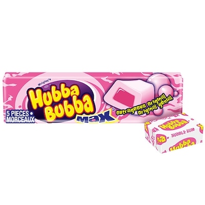 Wrigley's Hubba Bubba Outrageous Original Flavoured Bubble Gum, 5 Pieces, 1 Pack 1 ea, $1.99/1ea