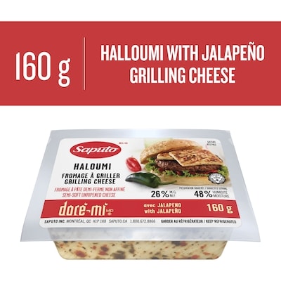 Saputo Doré-Mi Haloumi Cheese with Jalapeno 160 g, $4.99/100g