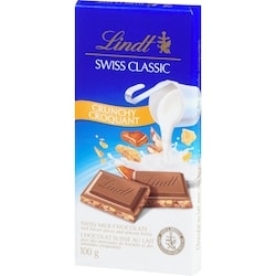 Lindt SWISS CLASSIC Crunchy Milk Chocolate Bar - 100 g | Zehrs