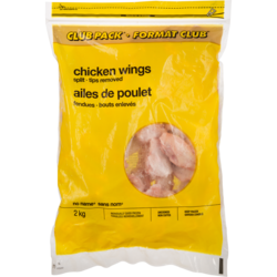 Sans Nom Ailes de poulet séparées format Club 2 kg, 1,35 $/100g