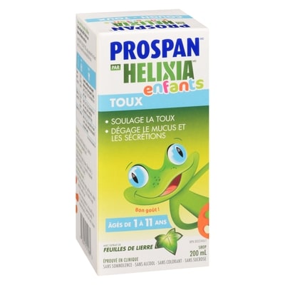 Helixia Enfants Prospan Sirop Toux Âgés de 1 à 11 Ans 200 ml, 9,00 $/100ml
