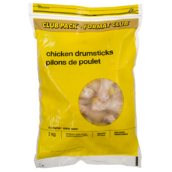 Sans Nom Pilons de poulet format club 2 kg, 0,75 $/100g