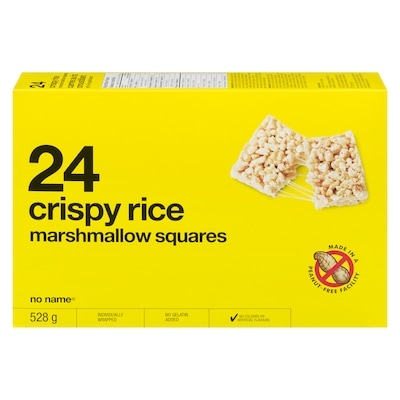 No Name Crispy Rice Marshmallow Squares 528 g, $1.89/100g