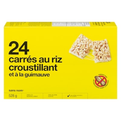 Sans Nom Carrés au riz croustillant et à la guimauve 528 g, 1,89 $/100g