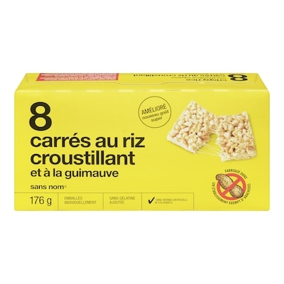 Sans Nom Carrés au riz croustillant et à la guimauve 176 g, 1,87 $/100g
