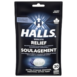 Halls Extra Strong, Cough Drops, Throat Lozenges, Sore Throat Relief, Mentho-Lyptus 30 ea, $0.13/1ea