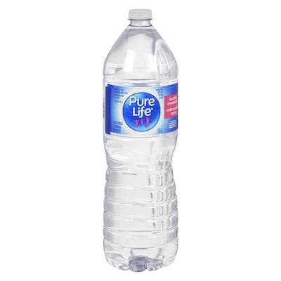 Pure Life Natural Spring Water 1.5 l, $0.10/100ml