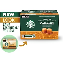 Starbucks Caramel Flavoured Ground Coffee K-Cup Pods Box - 10 ea