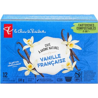 le Choix du Président Cartouches individuelles de café à l’arôme naturel Vanille française 12 ea, 0,83 $/1ch
