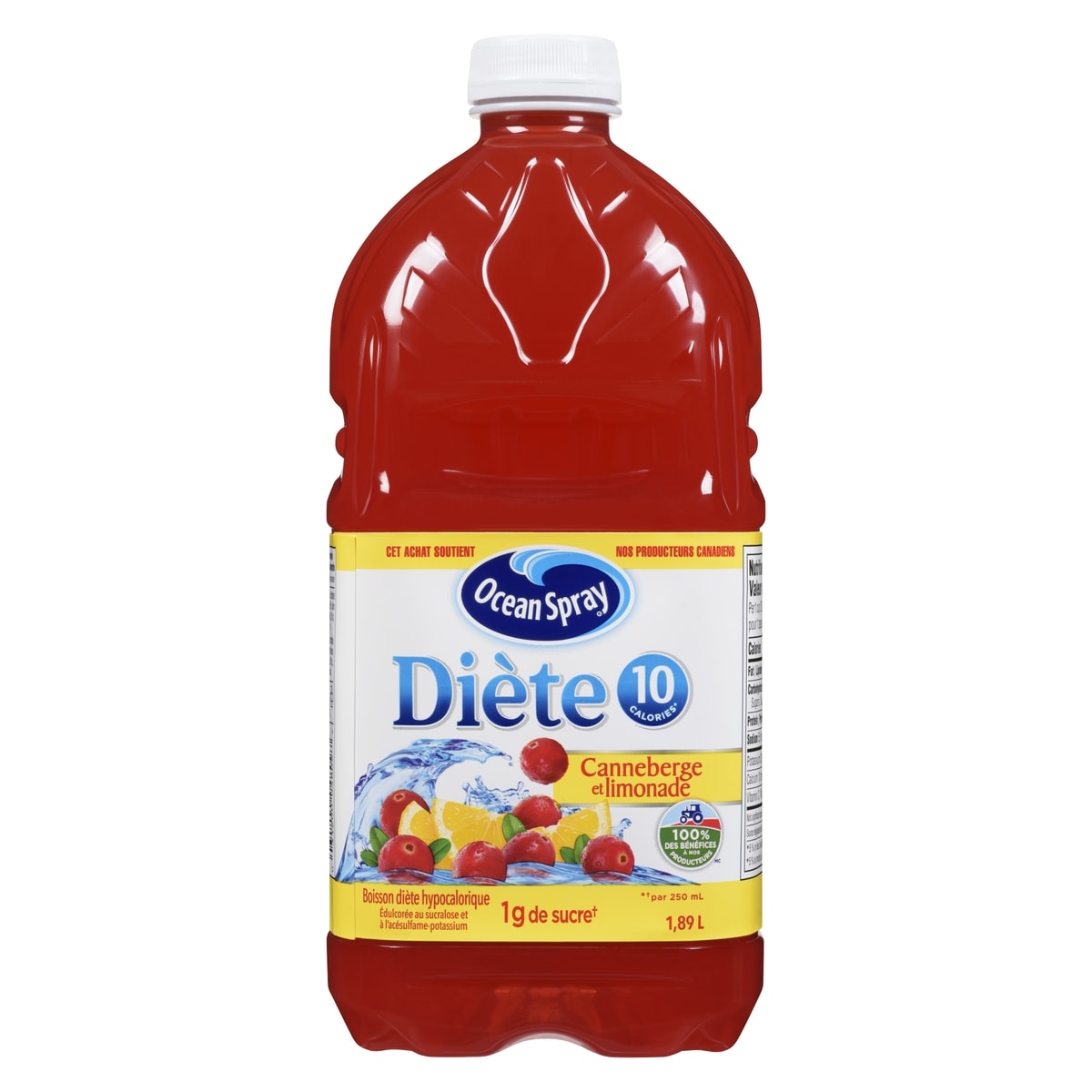 Ocean Spray Cocktail diète limonade et canneberges 1.89 l, 0,24 $/100ml
