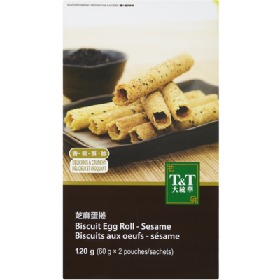 T&T Sesame Biscuit Egg Roll 120 g, $3.08/100g