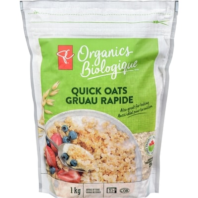 PC Organics Organic Quick Rolled Oats 1000 g, $0.50/100g