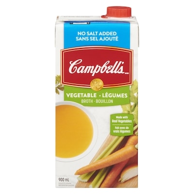 Campbell's No Salt Added Vegetable Broth 900 ml, $0.22/100ml