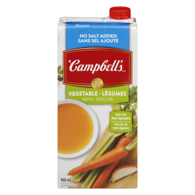 Campbell’s Bouillon de légumes Sans sel ajouté de Campbell’sMD (900 mL) 900 ml, 0,17 $/100ml