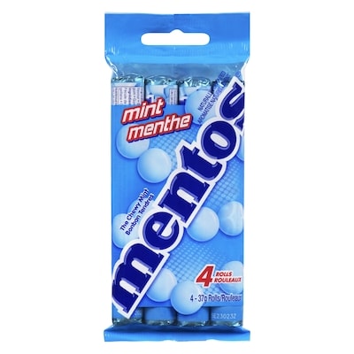 Mentos Mint 4x37.0 g, $3.37/100g