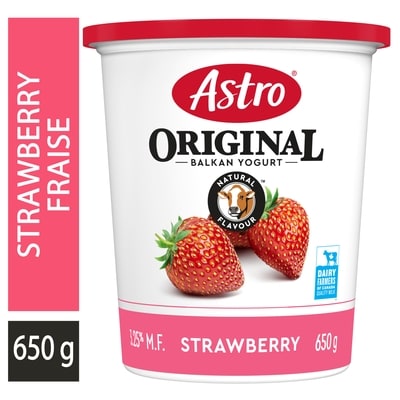 Astro Yogourt Fraise Original De Type Balkan 325 % 650 g, 0,51 $/100g