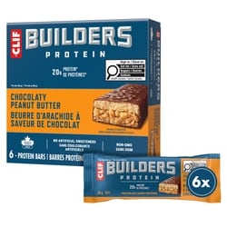 CLIF BUILDERS Protein Bars, Chocolate Peanut Butter Flavour,20g of Protein 410 g, $4.14/100g