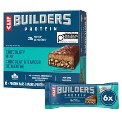 CLIF BUILDERS Protein Bars Chocolate Mint Flavour 20g of Protein (Pack of 6) 410 g, $3.41/100g
